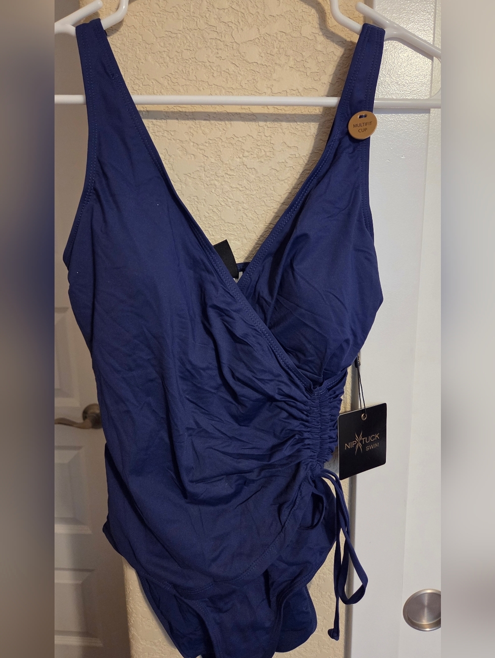 Nip/Tuck Swim Navy Ruched One-Piece Swimsuit
